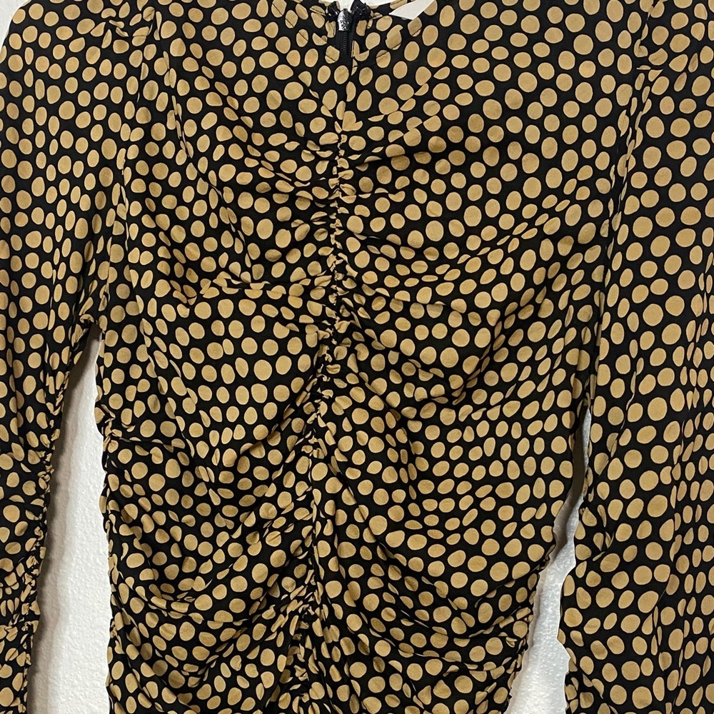 Banana Republic Black and Tan Patterned Blouse - Picture 4 of 16